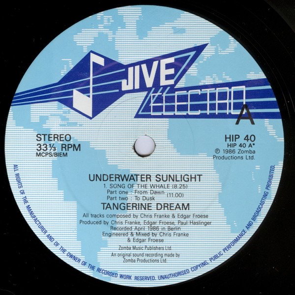 Tangerine Dream - Underwater Sunlight (LP, Album) - Image 3