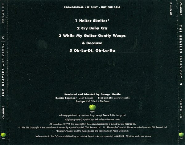 The Beatles - Anthology 3 (CD, Comp, Mono, Promo, Smplr) - Image 2