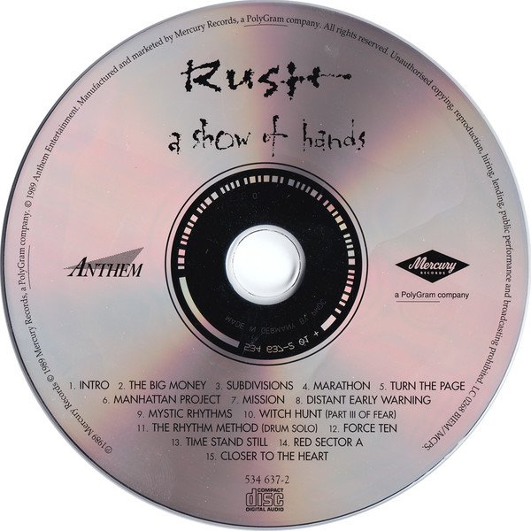 Rush - A Show Of Hands (CD, Album, RE, RM, PMD) - Image 3