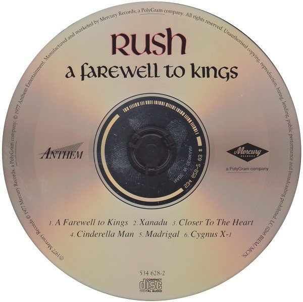 Rush - A Farewell To Kings (CD, Album, RE, RM) - Image 3
