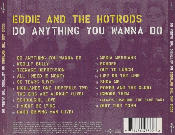 Eddie And The Hot Rods - Do Anything You Wanna Do (CD, Comp) - Image 2