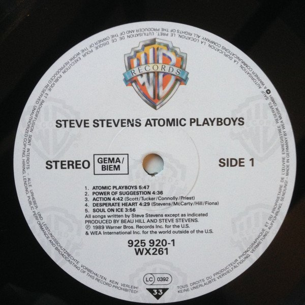 Steve Stevens - Atomic Playboys (LP, Album) - Image 3