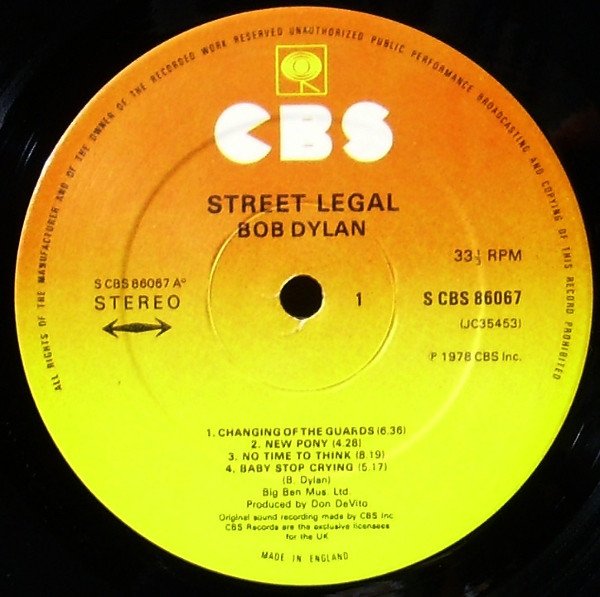 Bob Dylan - Street-Legal (LP, Album) - Image 3