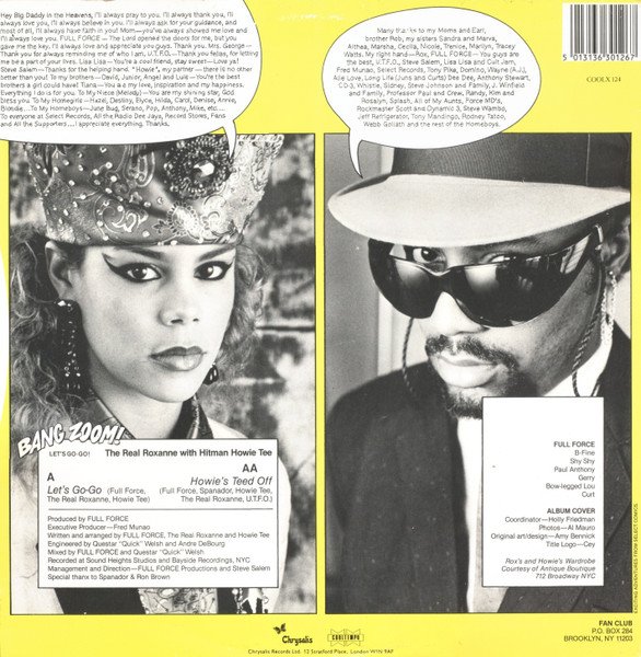 The Real Roxanne With Hitman Howie Tee* - Bang Zoom! Let's Go Go! (12") - Image 2