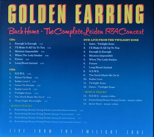 Golden Earring - Back Home – The Complete Leiden 1984 Concert (2xCD, RM + DVD-V, PAL) - Image 3