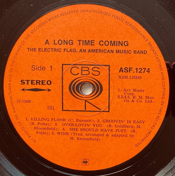 The Electric Flag - A Long Time Comin' (LP, Album) - Image 3