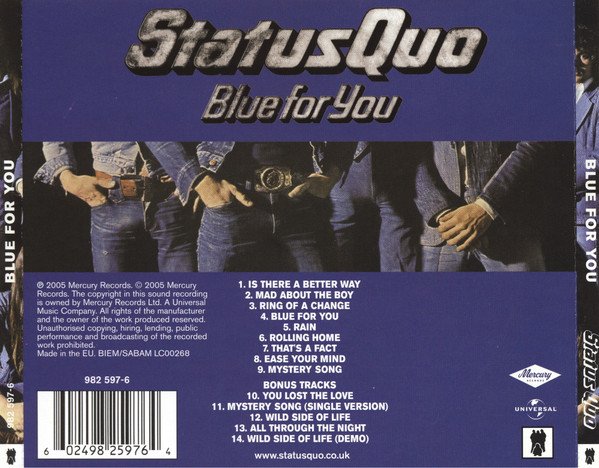 Status Quo - Blue For You (CD, Album, RE, RM) - Image 2
