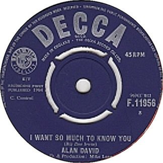 Alan David - I Want So Much To Know You (7", Single)