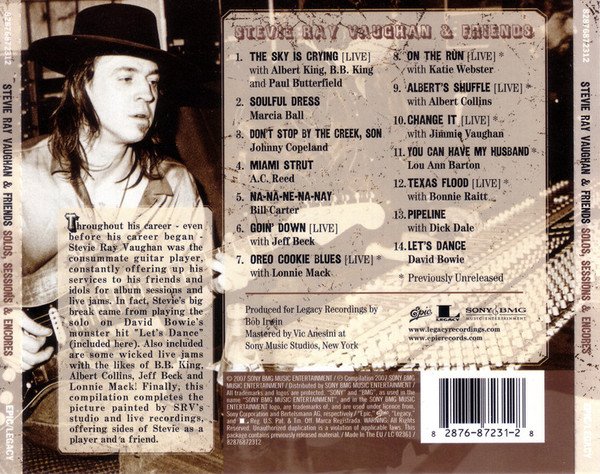 Stevie Ray Vaughan & Friends* - Solos, Sessions & Encores (CD, Comp) - Image 2