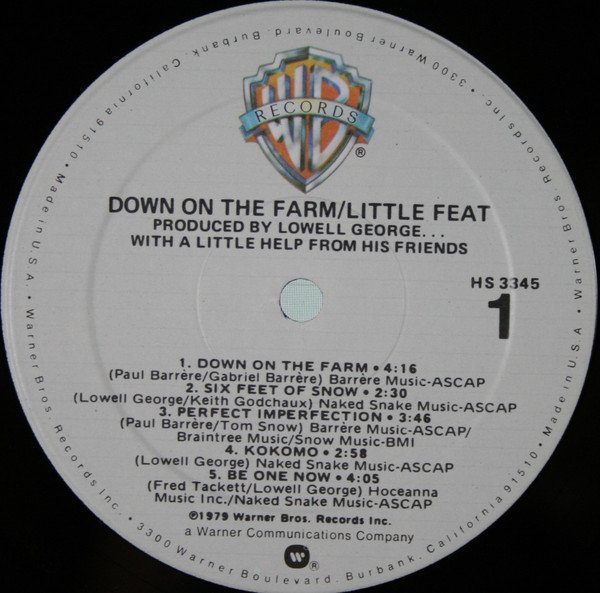 Little Feat - Down On The Farm (LP, Album, Spe) - Image 3