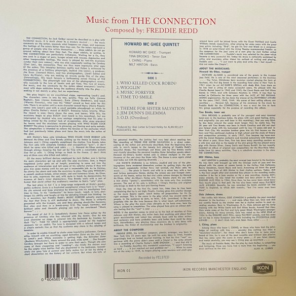 Howard Mc Ghee Quintet* - Music From The Connection (LP, Album, Mono, RE, Red) - Image 2