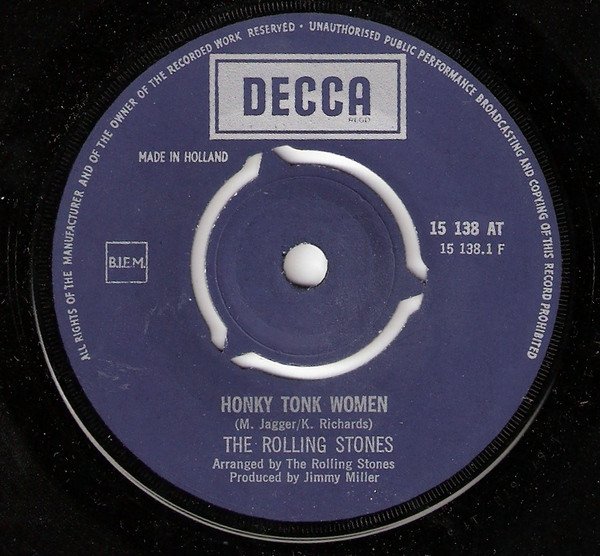 The Rolling Stones - Honky Tonk Women / You Can't Always Get What You Want (7", Single, Mono) - Image 3