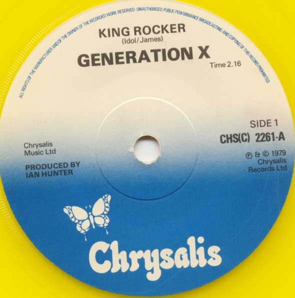 Generation X (4) - King Rocker (7", Single, Ltd, Yel) - Image 3