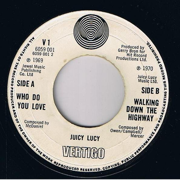 Juicy Lucy - Who Do You Love (7", Single) - Image 2