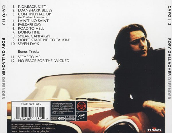 Rory Gallagher - Defender (CD, Album, RE, RM, Son) - Image 2