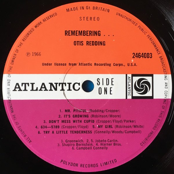 Otis Redding - Remembering (LP, Album, Comp) - Image 3