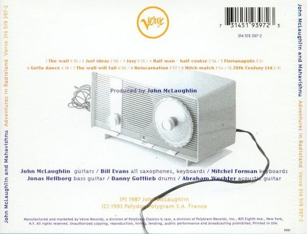 John McLaughlin And Mahavishnu* - Adventures In Radioland (CD, Album, RE) - Image 2