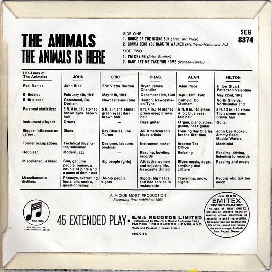 The Animals - The Animals Is Here (7", EP, Mono) - Image 2