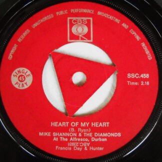 Mike Shannon & The Diamonds - Heart Of My Heart / Lonesome Traveller (7", Single)