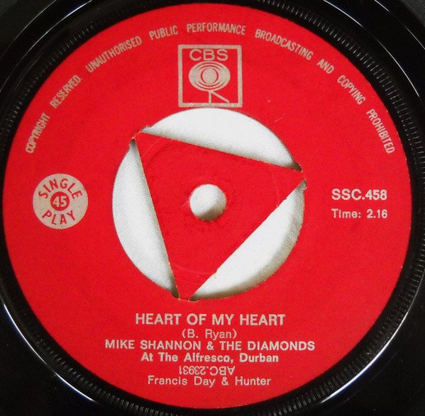 Mike Shannon & The Diamonds - Heart Of My Heart / Lonesome Traveller (7", Single)