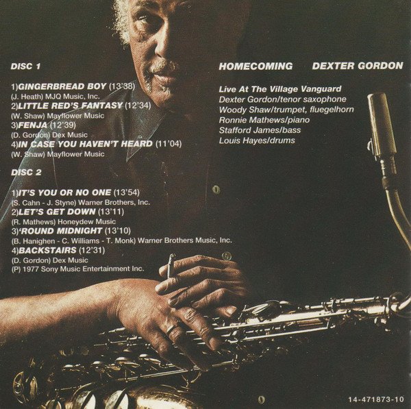 Dexter Gordon - Homecoming Live At The Village Vanguard (2xCD, Album, RE) - Image 2
