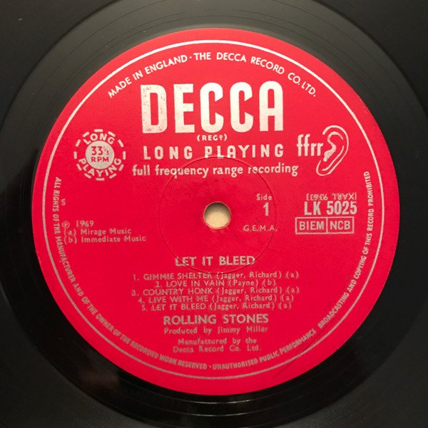 Rolling Stones* - Let It Bleed (LP, Album, Mono, Unb) - Image 3