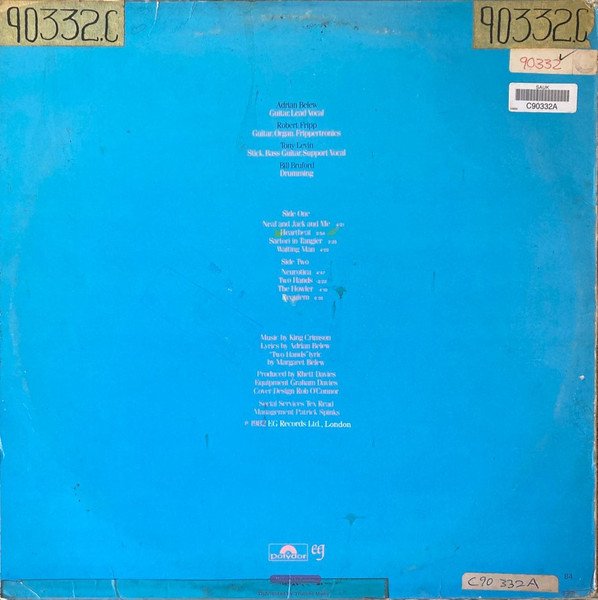 King Crimson - Beat (LP, Album) - Image 2