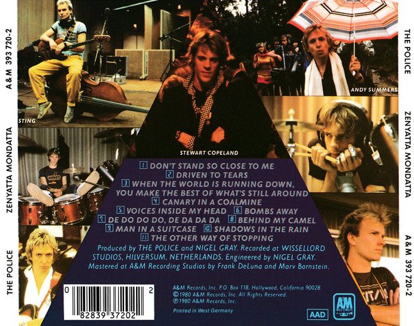 The Police - Zenyatta Mondatta (CD, Album, RE, Pol) - Image 2