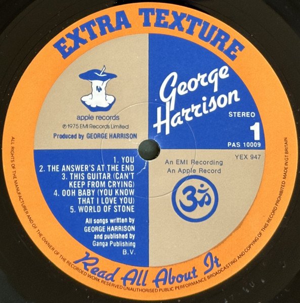 George Harrison - Extra Texture (Read All About It) (LP, Album) - Image 3
