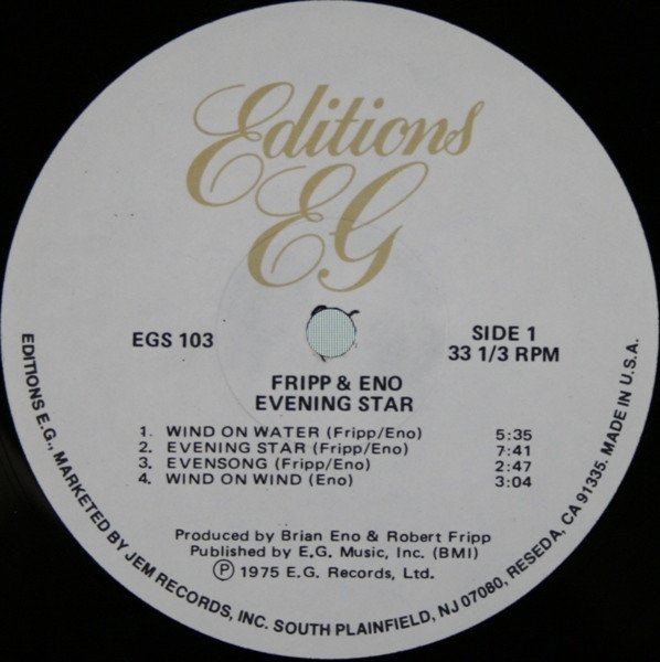 Fripp & Eno - Evening Star (LP, Album, RE) - Image 3