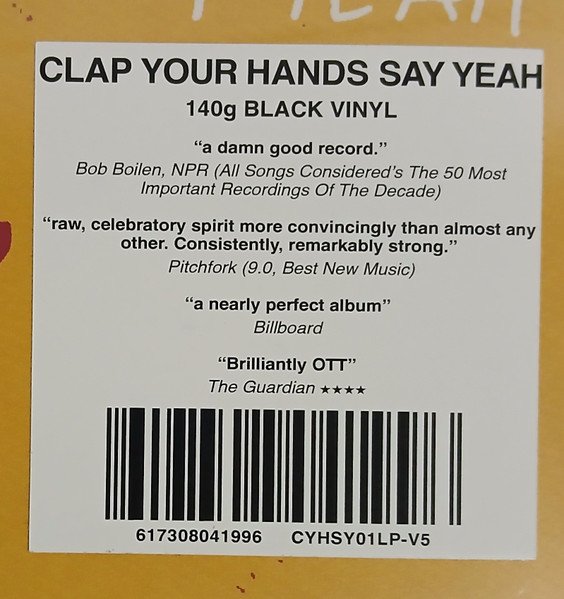Clap Your Hands Say Yeah - Clap Your Hands Say Yeah (LP, RE, Bla) - Image 3