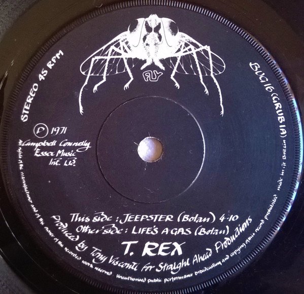 T. Rex - Jeepster (7", Single, Sol)