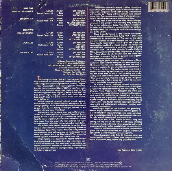 Jimi Hendrix - Nine To The Universe (LP, Album, Jac) - Image 2