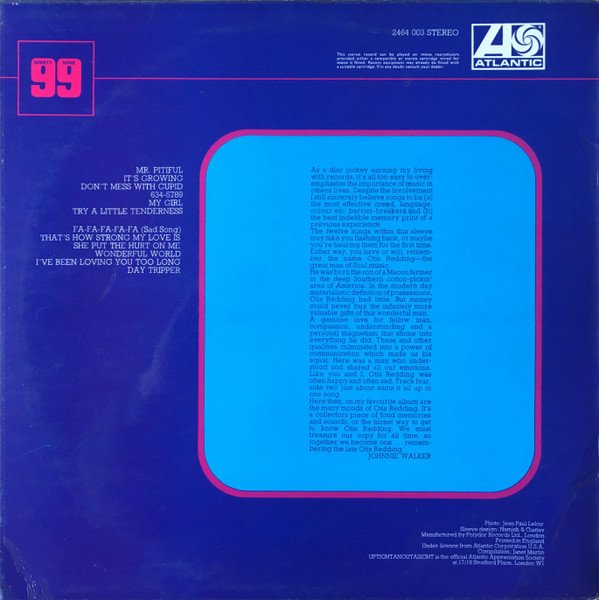 Otis Redding - Remembering (LP, Album, Comp) - Image 2