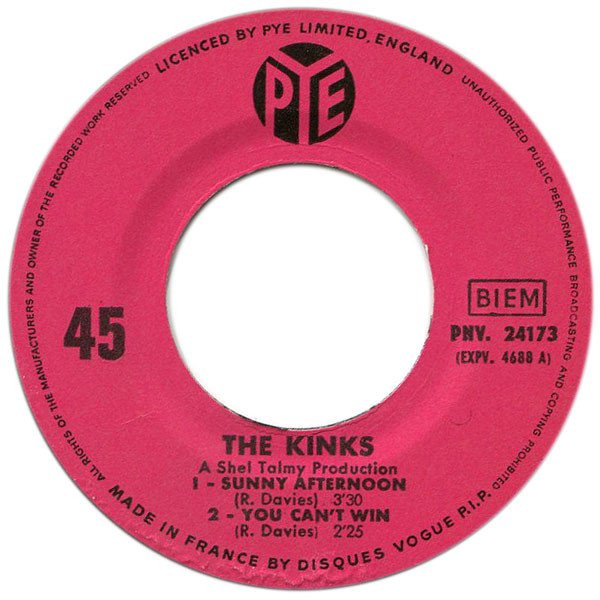 The Kinks - Sunny Afternoon (7", EP) - Image 3