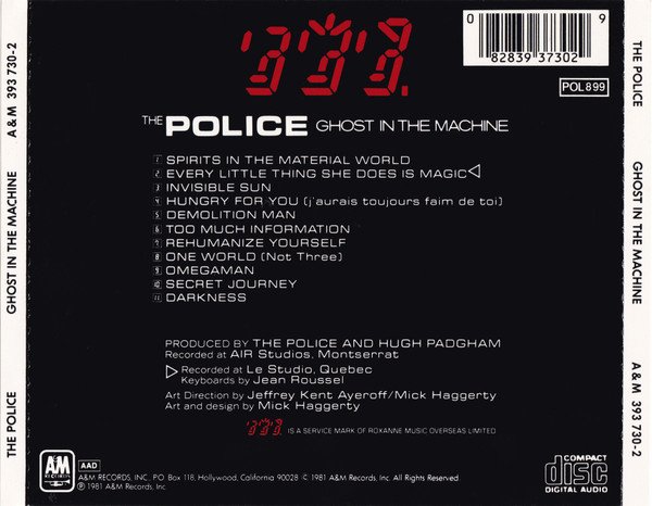 The Police - Ghost In The Machine (CD, Album, RE, PDO) - Image 2