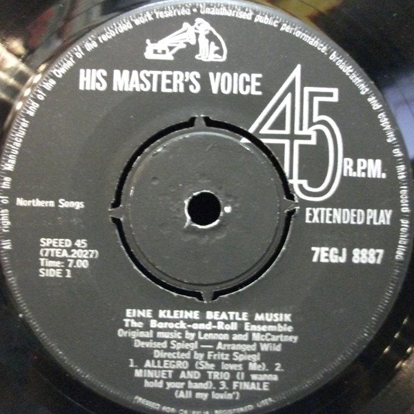 Barock And Roll Ensemble* - Eine Kleine Beatlemusic (7", EP, Mono) - Image 3