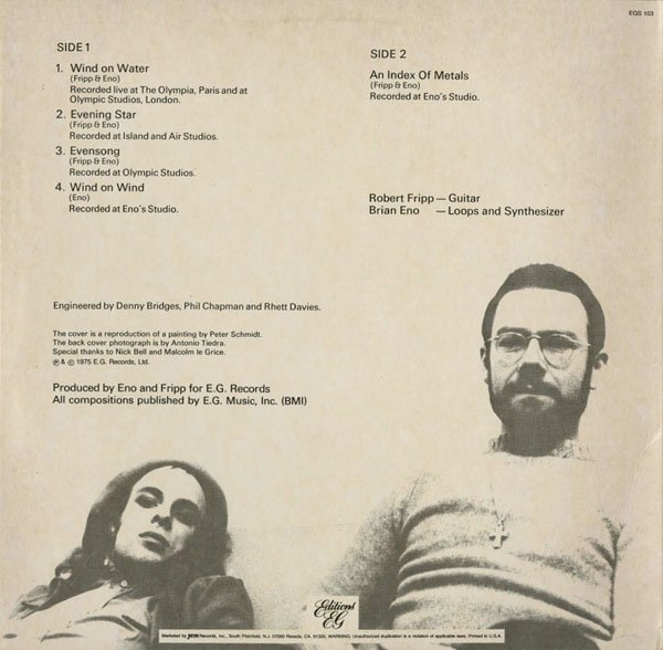 Fripp & Eno - Evening Star (LP, Album, RE) - Image 2